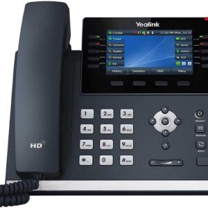Yealink T46U IP Phone, 16 VoIP Accounts. 4.3-Inch Color Display. Dual USB 2.0, Dual-Port Gigabit Ethernet, 802.3af PoE, Power Adapter Not Included (SIP-T46U)
